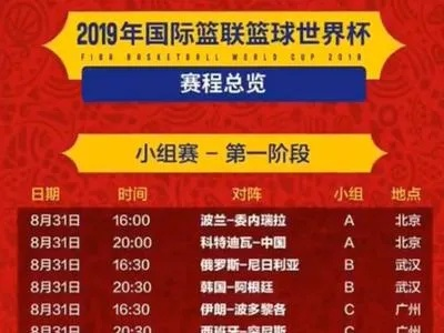 世界杯蓝球2019赛程表及比赛时间安排-第2张图片-www.211178.com_果博福布斯