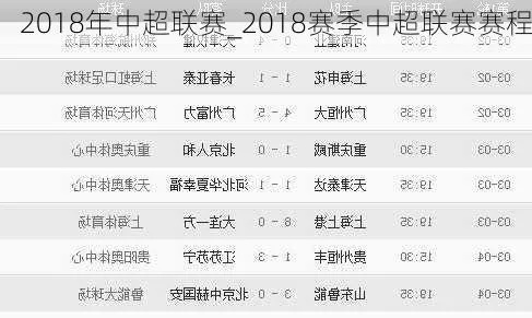 2018卫视直播中超 2018年中超赛程-第2张图片-www.211178.com_果博福布斯